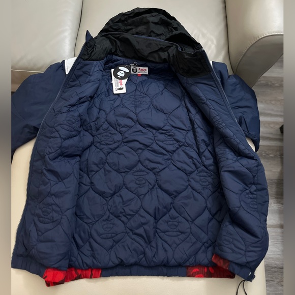 NWT-AAPE by A Bathing Ape (BAPE) Padded Jacket with Hidden Hood - Men L/Women XL - Picture 7 of 10